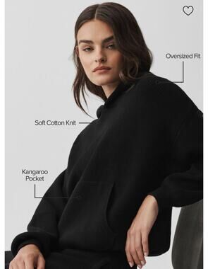 Alo Yoga Black Scholar Hooded Sweater